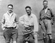 Bob Graham, centre and two of his pacers at Dunmail Raise